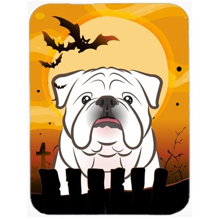 CAROLINES TREASURES Halloween White English Bulldog Mouse Pad- Hot Pad and Trivet BB1778MP